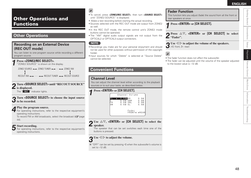 Other operations and functions | Denon AVR-2308CI User Manual | Page 51 / 78