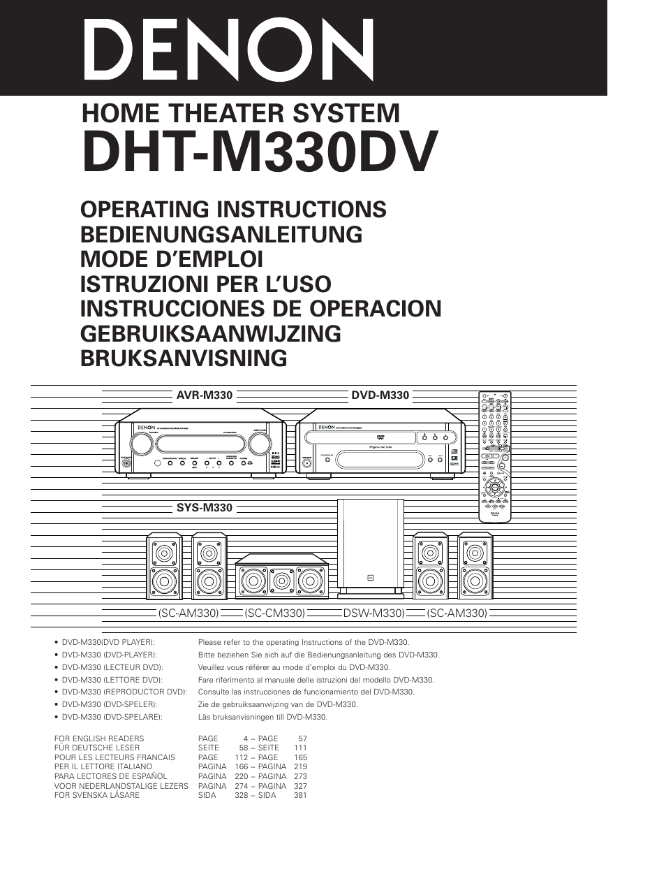 Denon DHT-M330DV User Manual | 60 pages