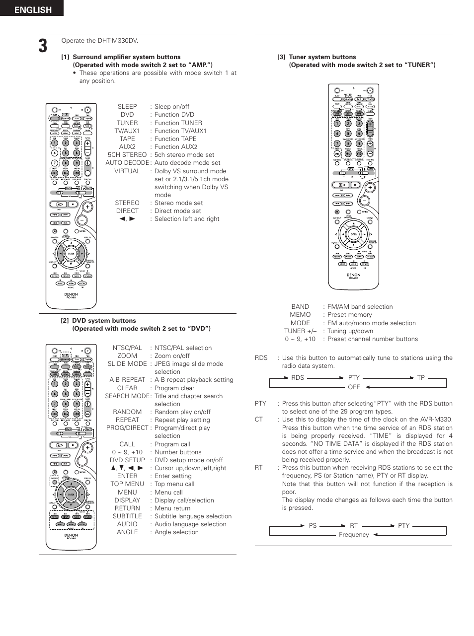 English | Denon DHT-M330DV User Manual | Page 18 / 60