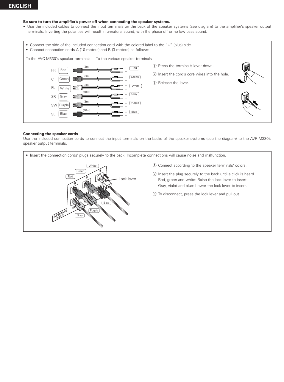 English | Denon DHT-M330DV User Manual | Page 8 / 60