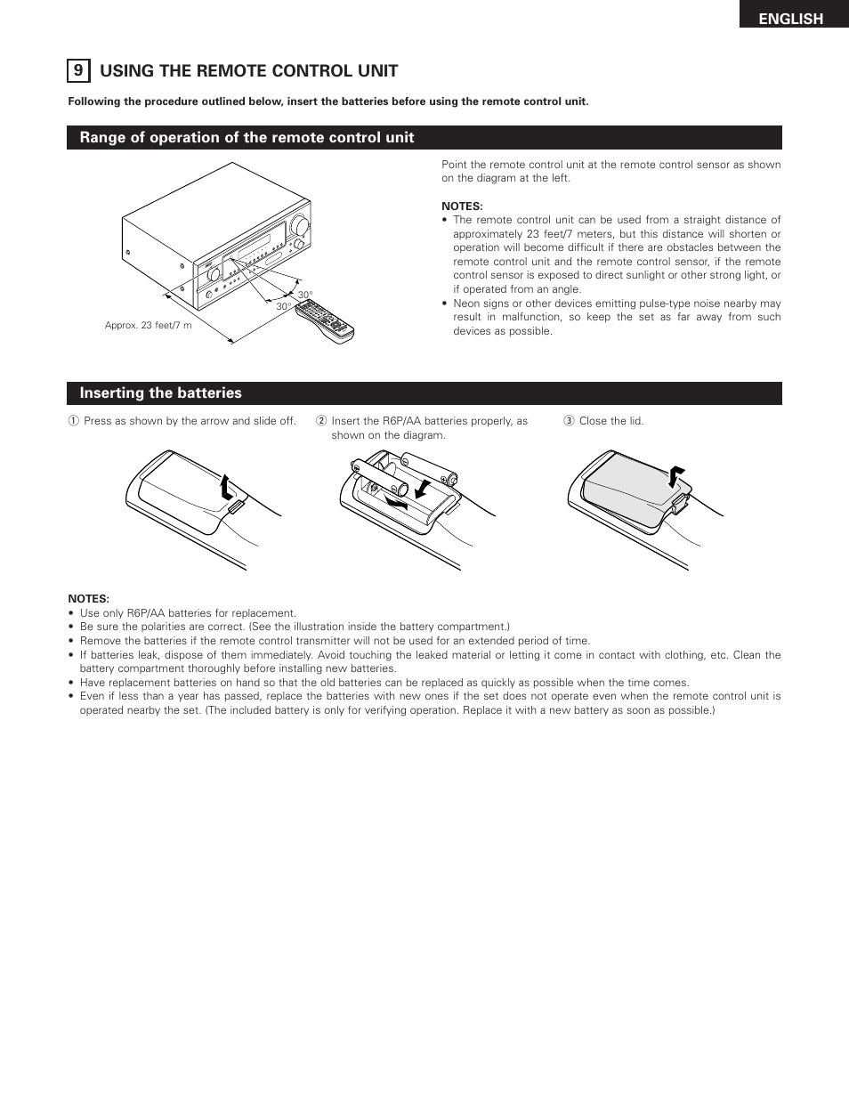 9using the remote control unit | Denon AVR-685 User Manual | Page 17 / 75