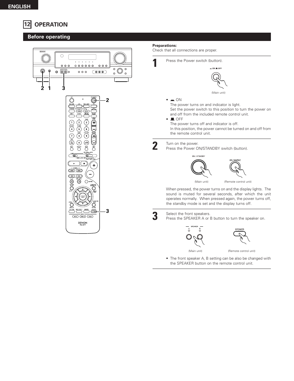 Denon AVR-685 User Manual | Page 34 / 75