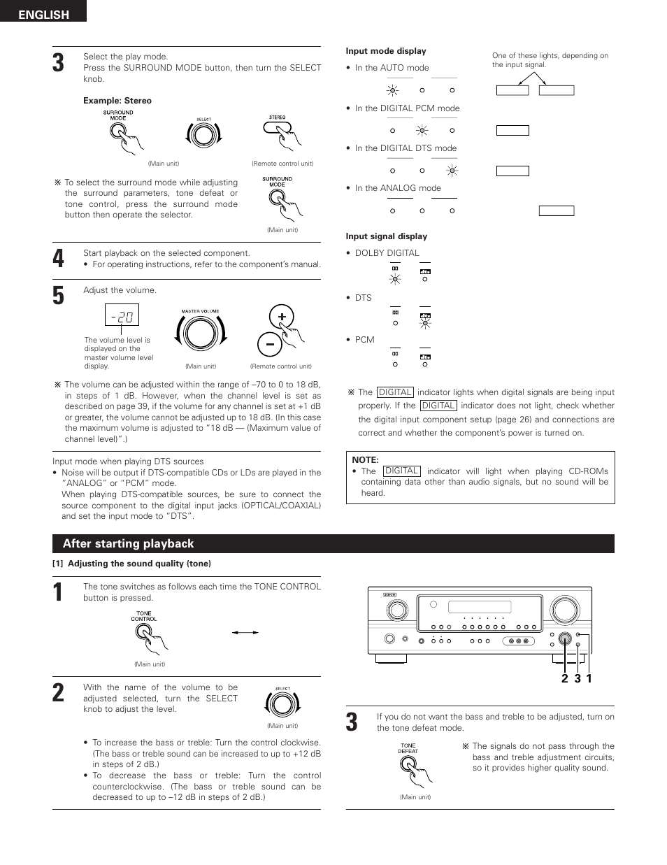 After starting playback, English | Denon AVR-685 User Manual | Page 36 / 75