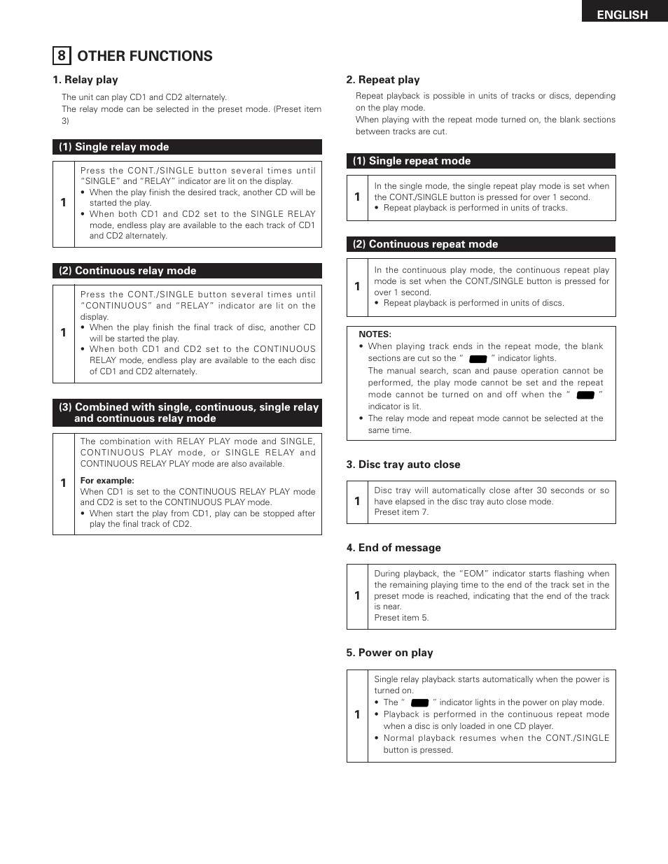 8 other functions | Denon DN-2100F User Manual | Page 17 / 20