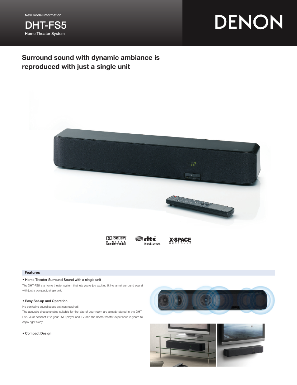 Denon DHT-FS5 User Manual | 2 pages