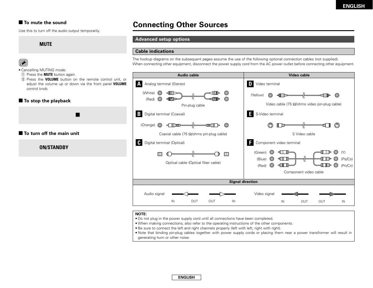 Connecting other sources | Denon S-101 User Manual | Page 17 / 138