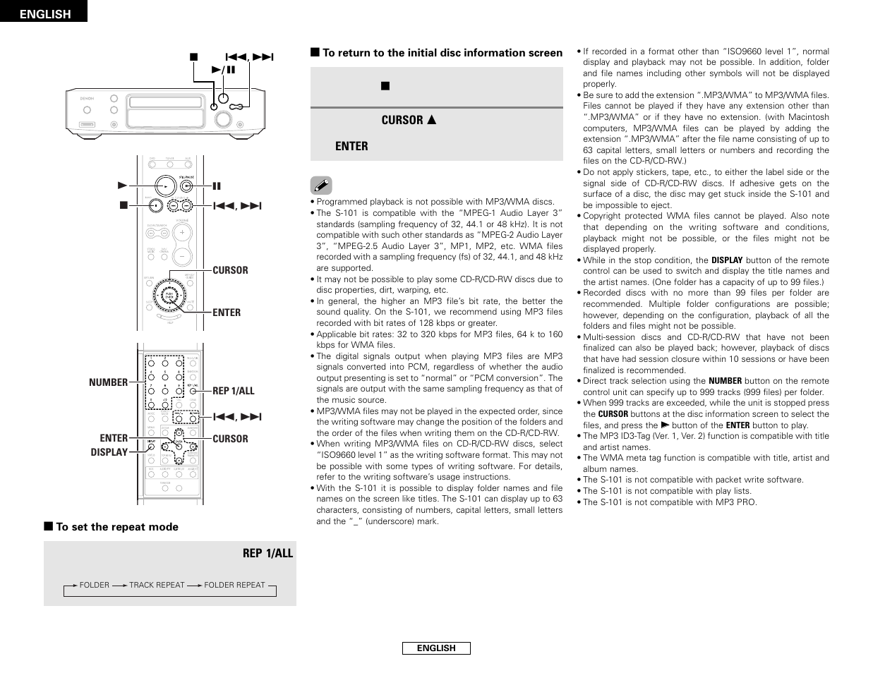 Denon S-101 User Manual | Page 24 / 138