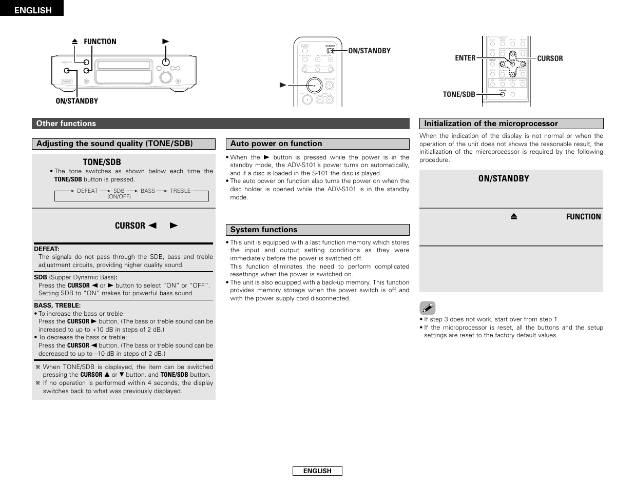 Denon S-101 User Manual | Page 44 / 138