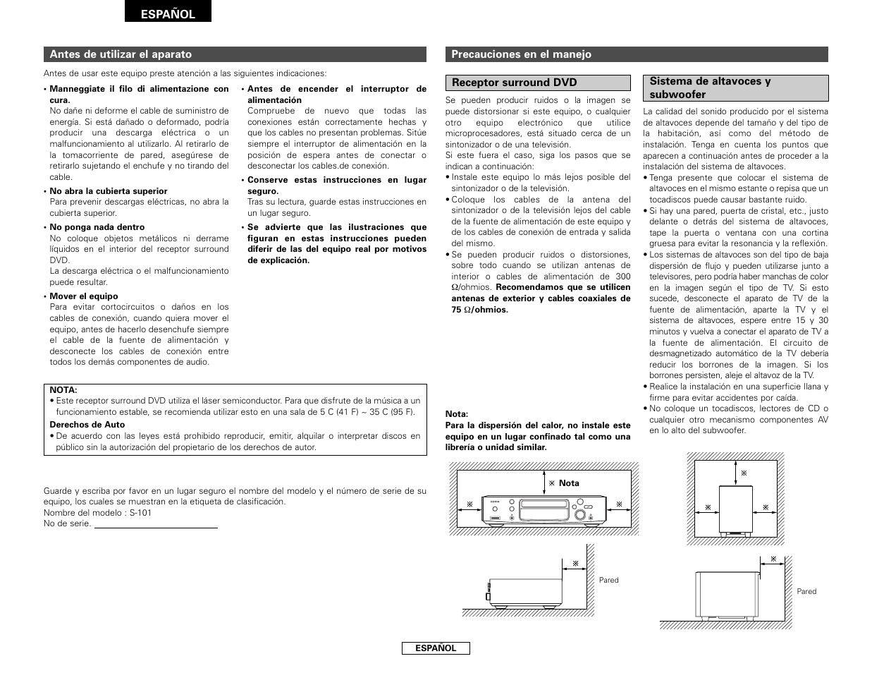 Denon S-101 User Manual | Page 70 / 138