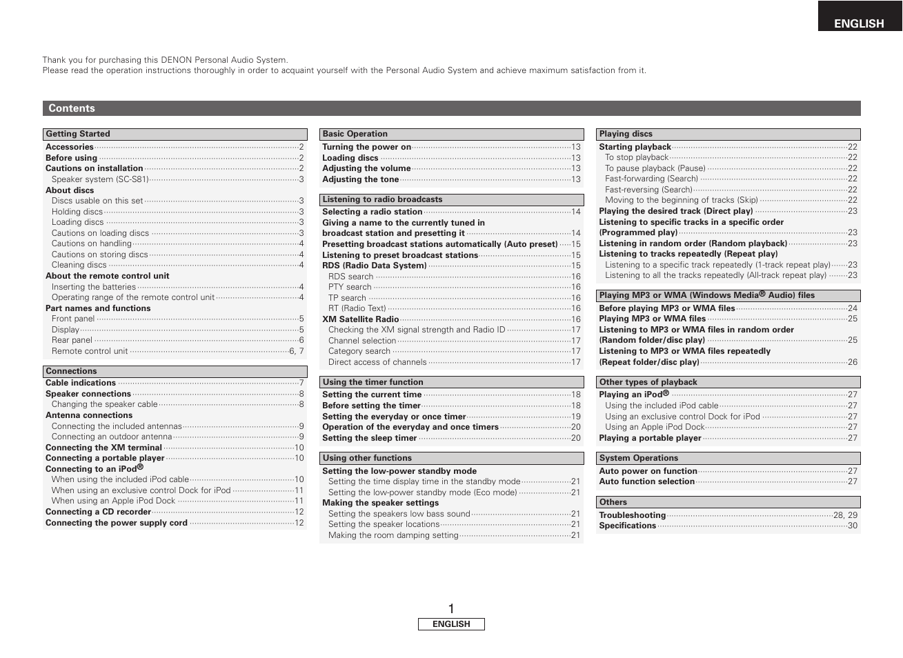 Denon S81 User Manual | Page 5 / 36