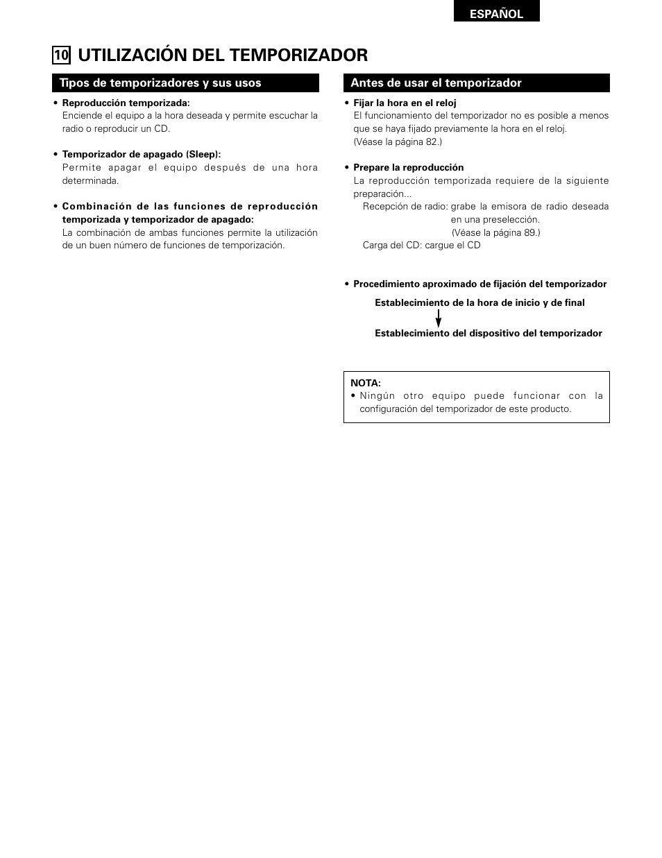 Utilización del temporizador | Denon D-A03 User Manual | Page 97 / 110