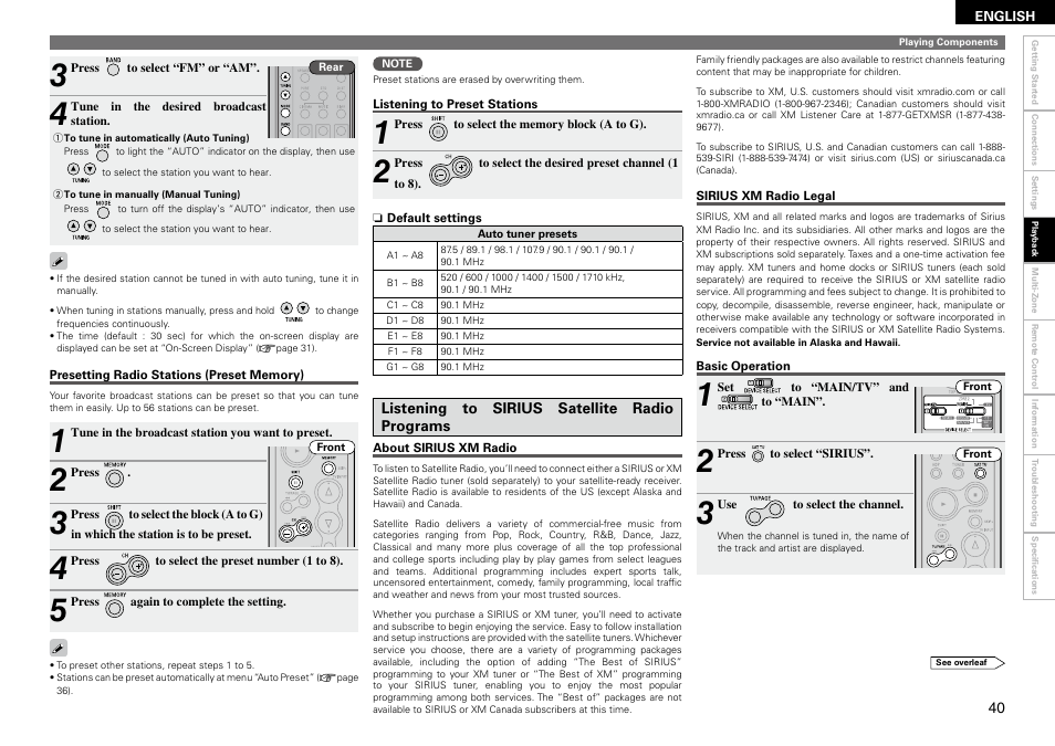 Denon AVR-1910 User Manual | Page 43 / 72