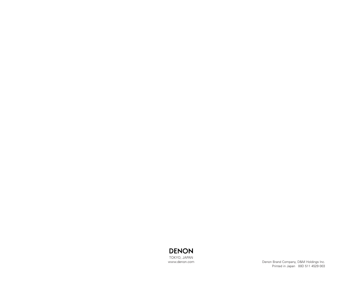 Denon AVR-987 User Manual | Page 80 / 80