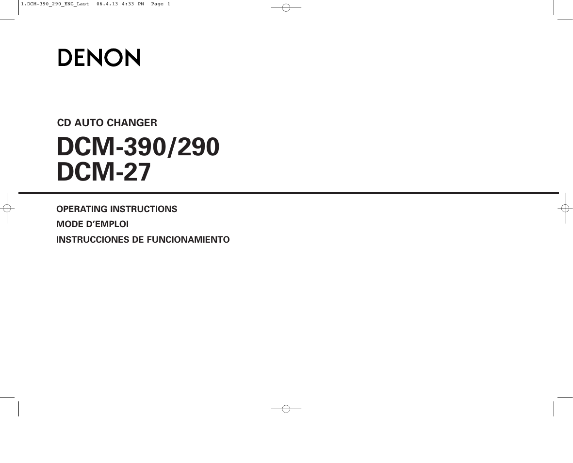 Denon DCM-390 User Manual | 40 pages