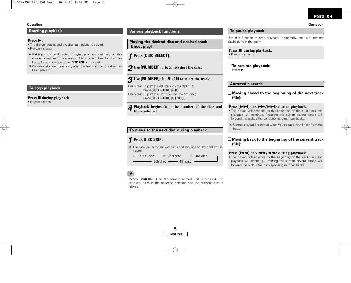 Denon DCM-390 User Manual | Page 11 / 40