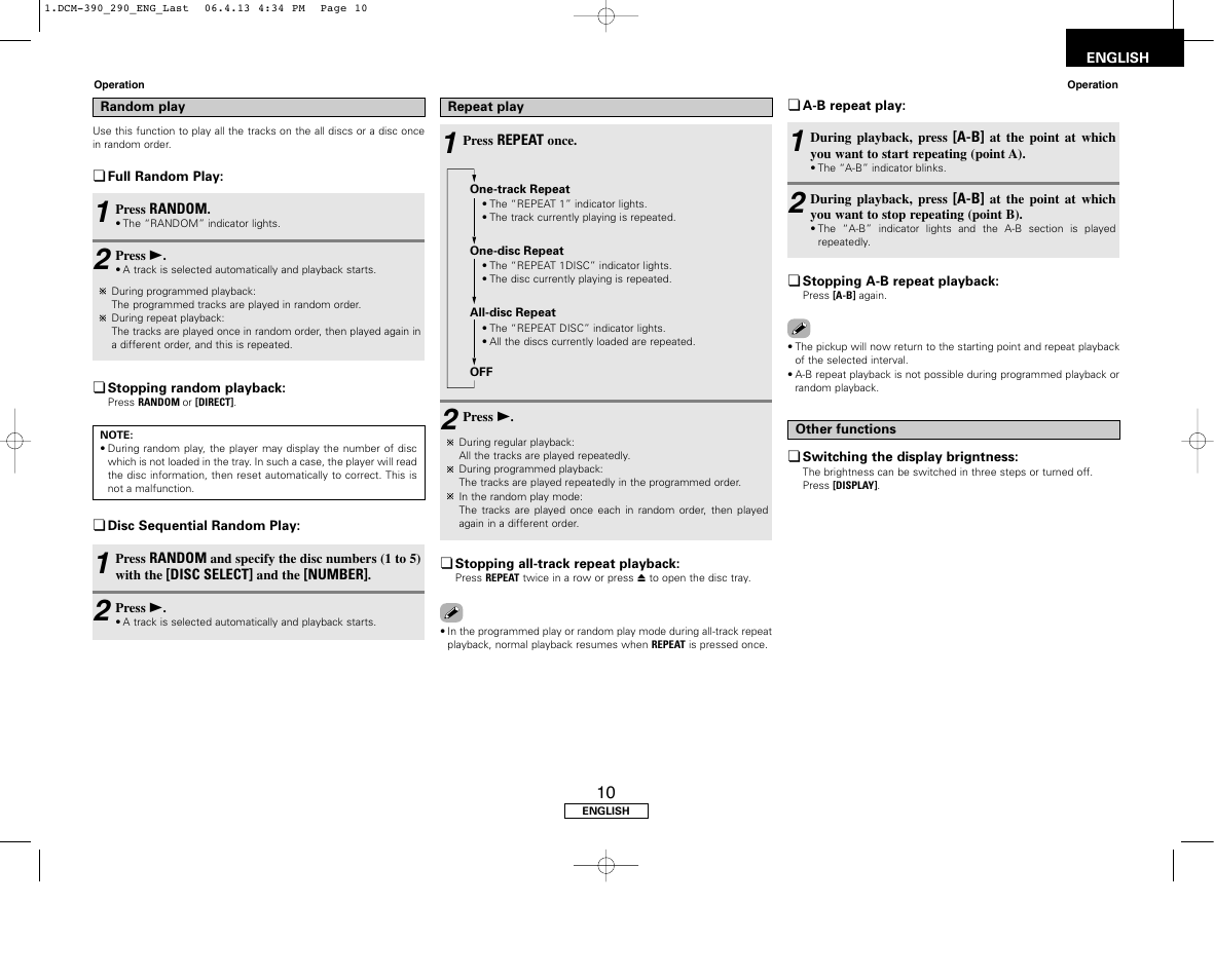 Denon DCM-390 User Manual | Page 13 / 40