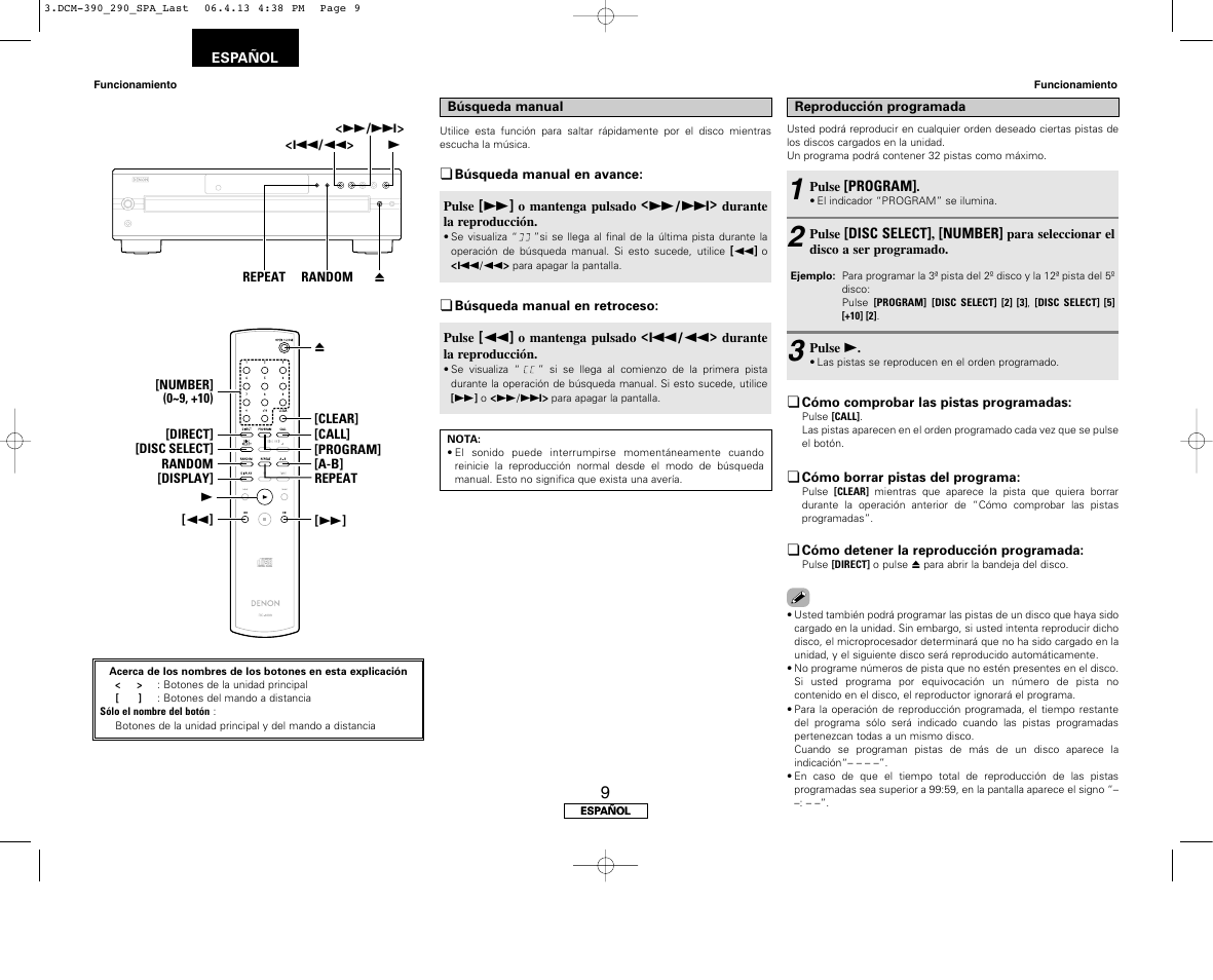 Denon DCM-390 User Manual | Page 36 / 40