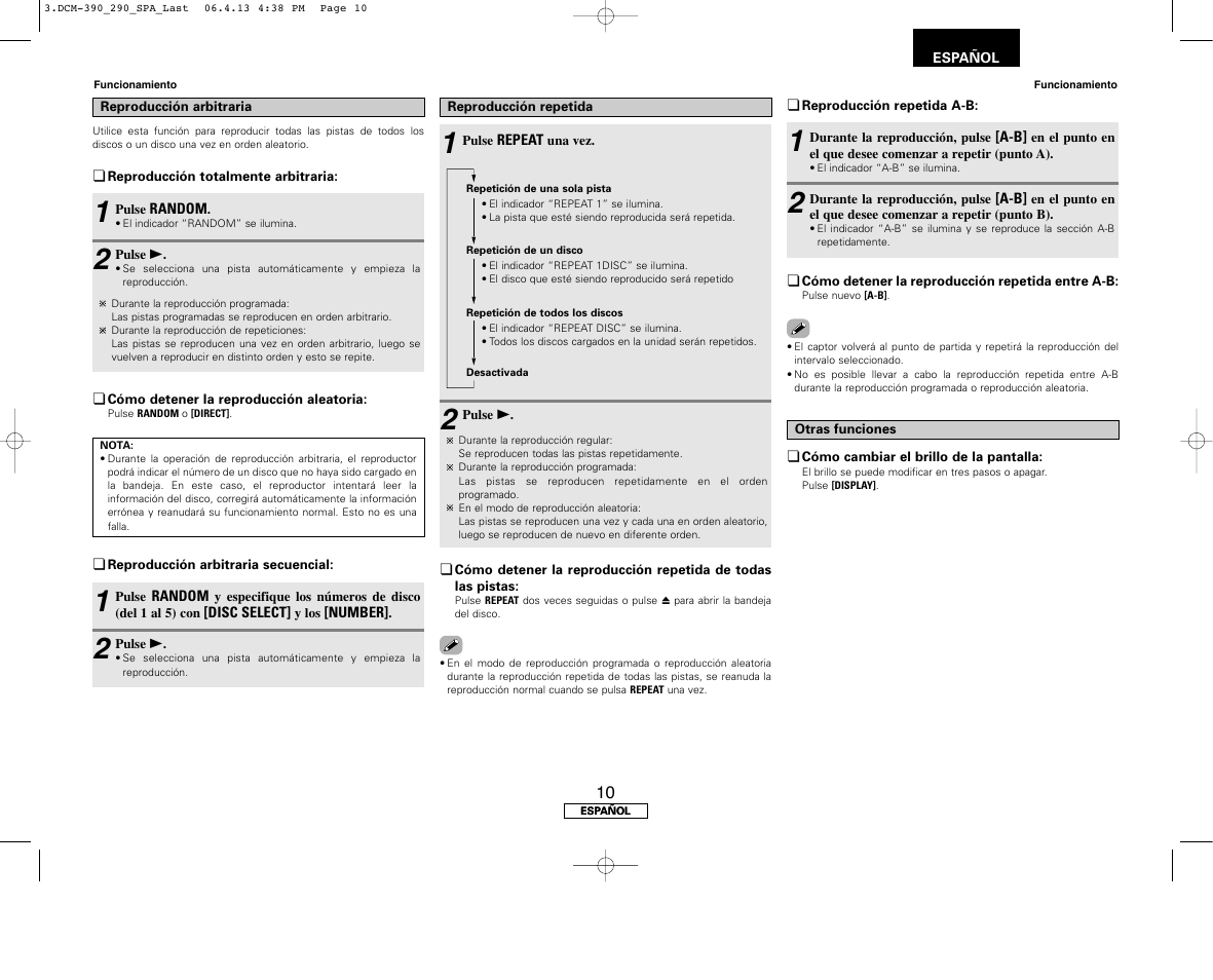 Denon DCM-390 User Manual | Page 37 / 40