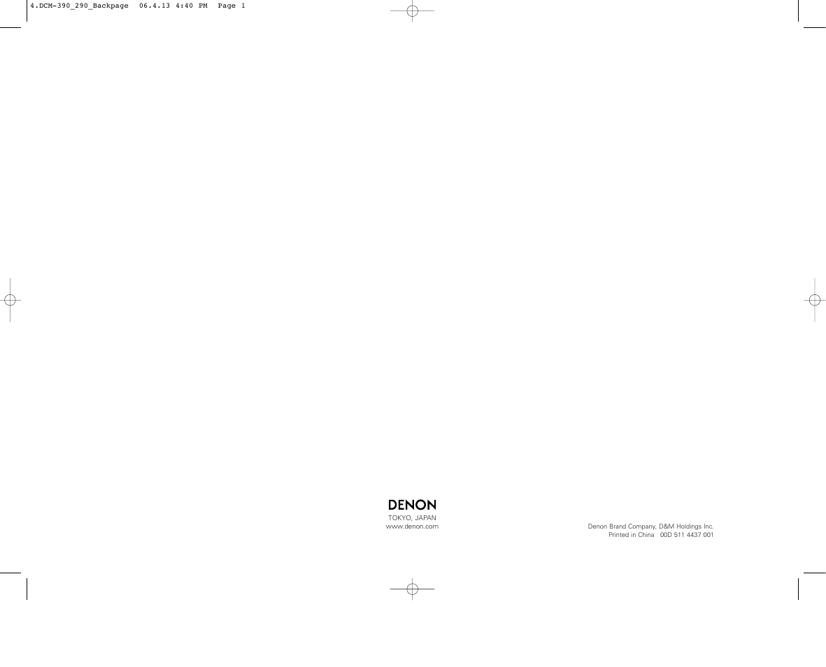 Denon DCM-390 User Manual | Page 40 / 40