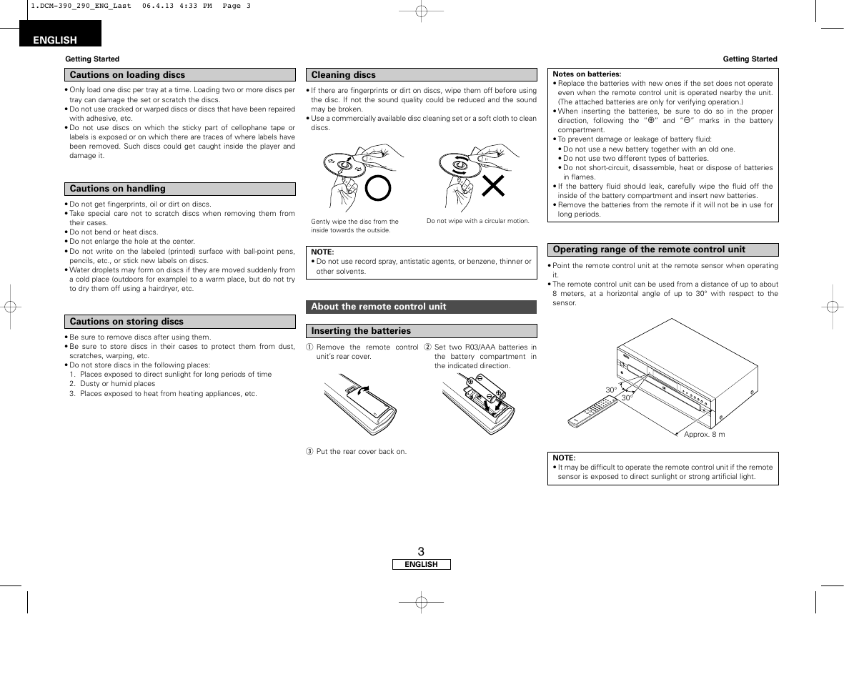 Denon DCM-390 User Manual | Page 6 / 40