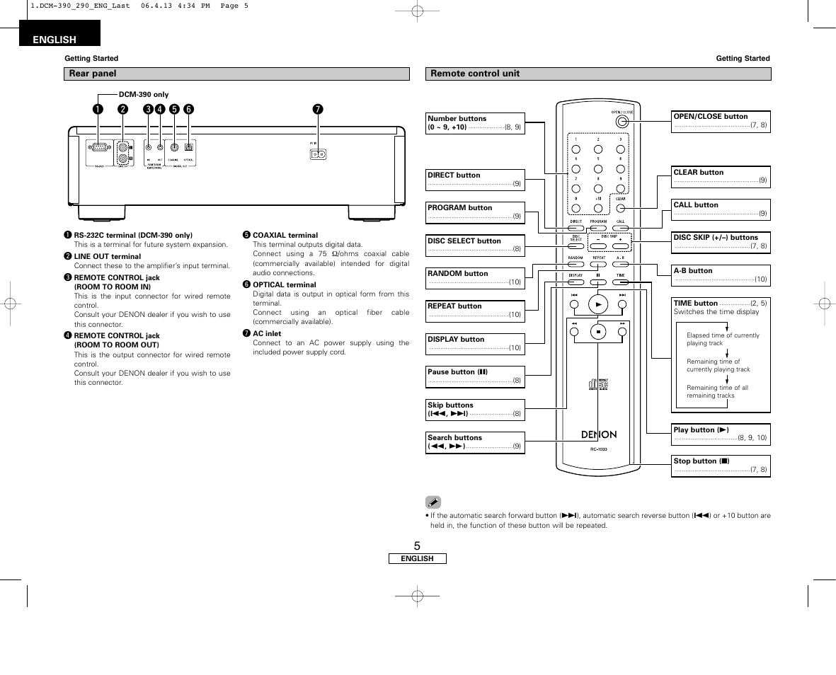 Denon DCM-390 User Manual | Page 8 / 40