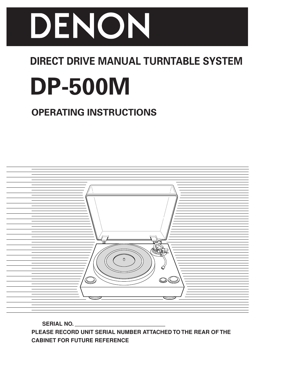 Denon DP-500M User Manual | 8 pages