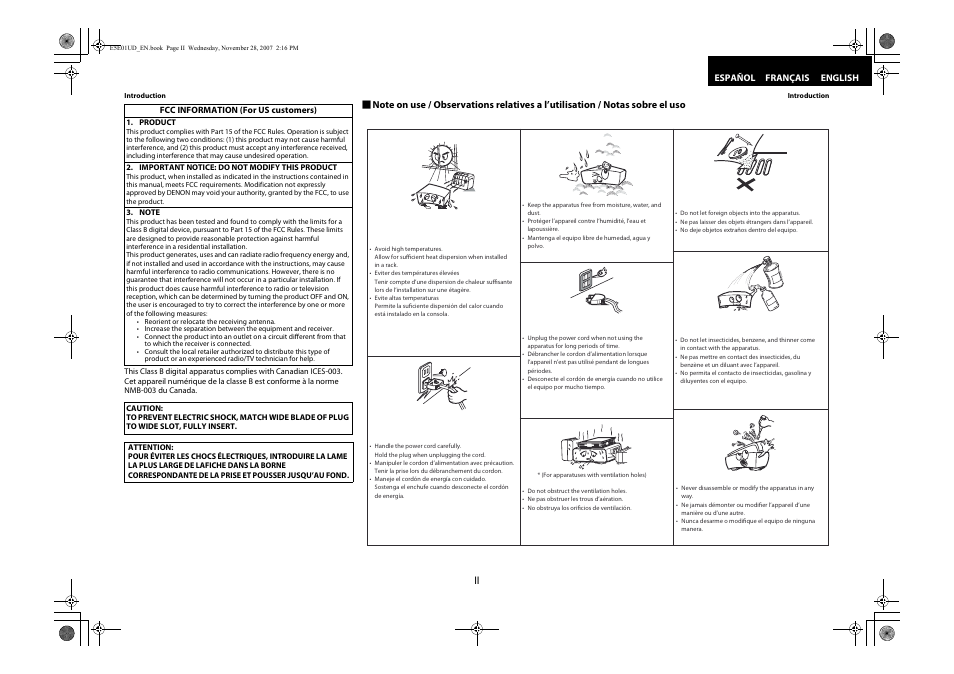 Denon DVD-2500BTCi User Manual | Page 3 / 40