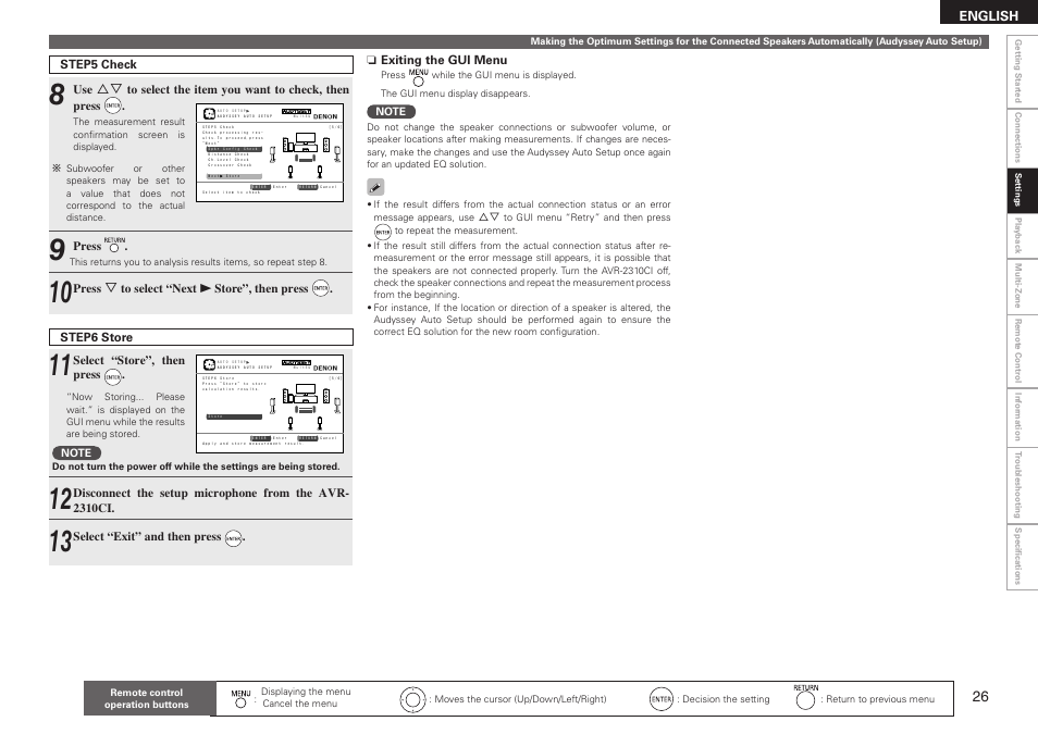 English | Denon AVR-2310CI User Manual | Page 29 / 78