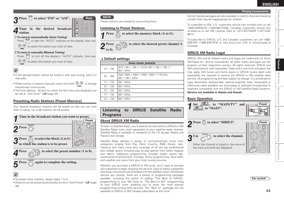 Denon AVR-2310CI User Manual | Page 47 / 78