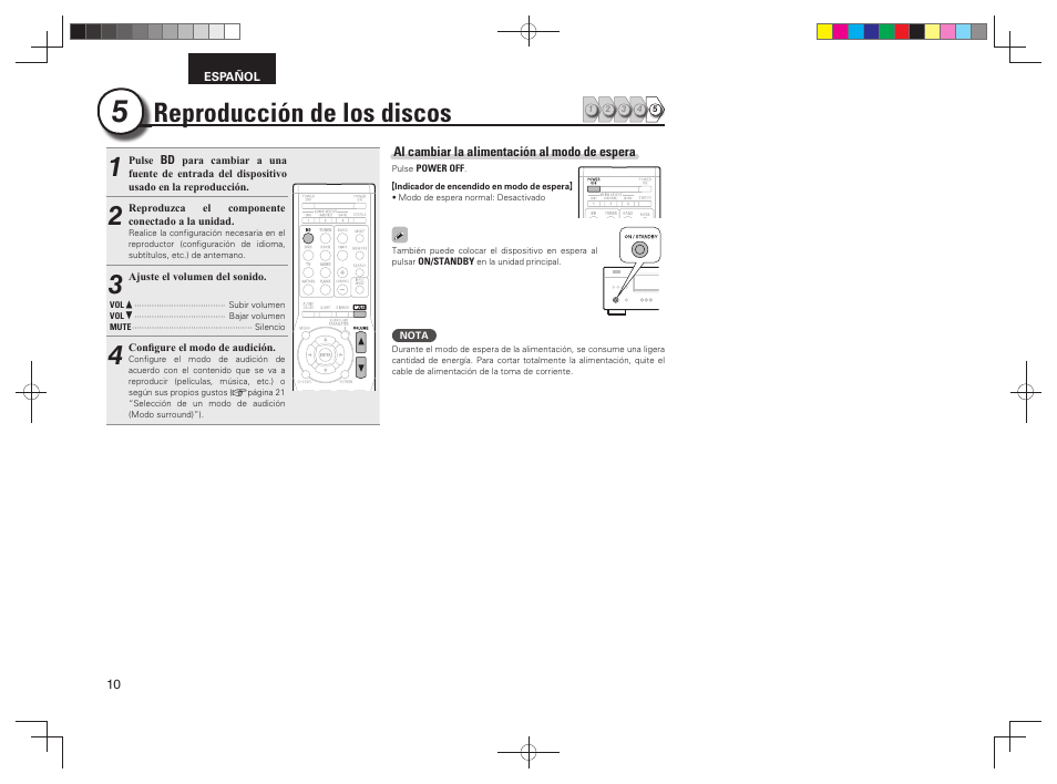 Reproducción de los discos | Denon AVR-391 User Manual | Page 13 / 68