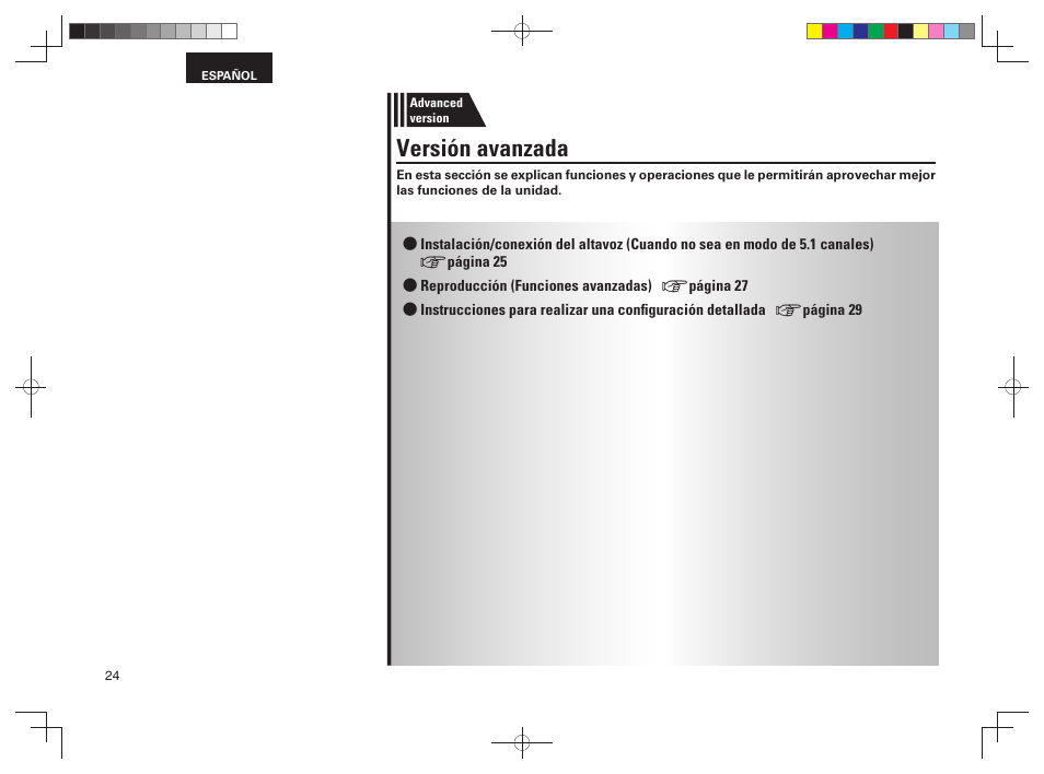 Versión avanzada | Denon AVR-391 User Manual | Page 27 / 68