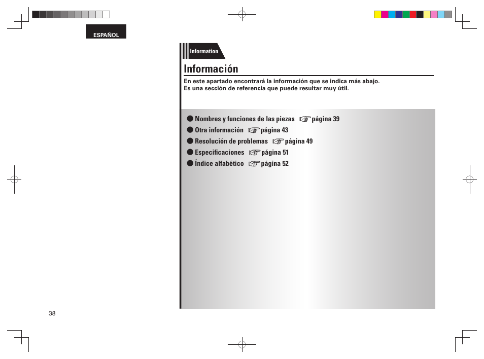 Información | Denon AVR-391 User Manual | Page 41 / 68