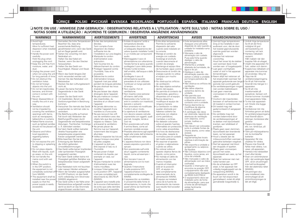 Denon AVR-391 User Manual | Page 59 / 68