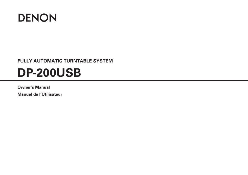 Denon DP-200USB User Manual | 14 pages