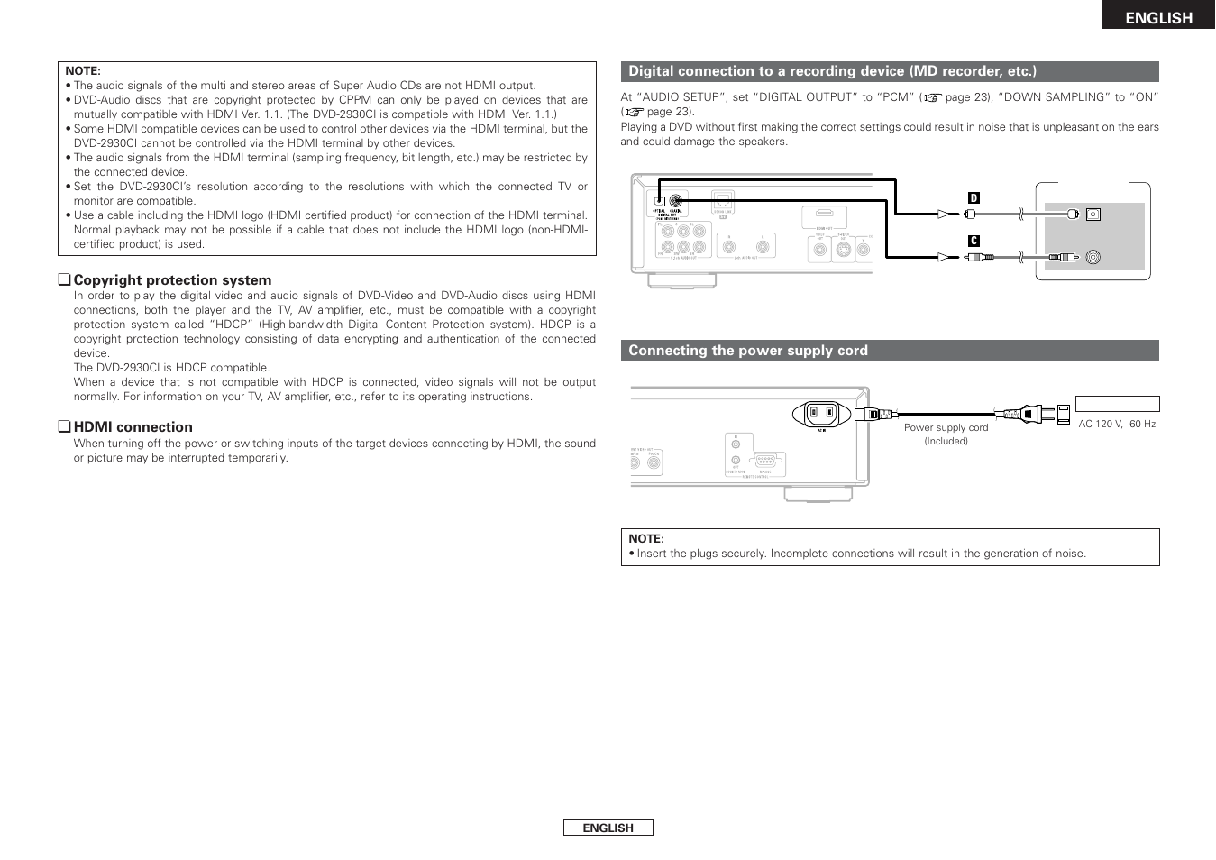 Denon DVD-2930CI User Manual | Page 15 / 52