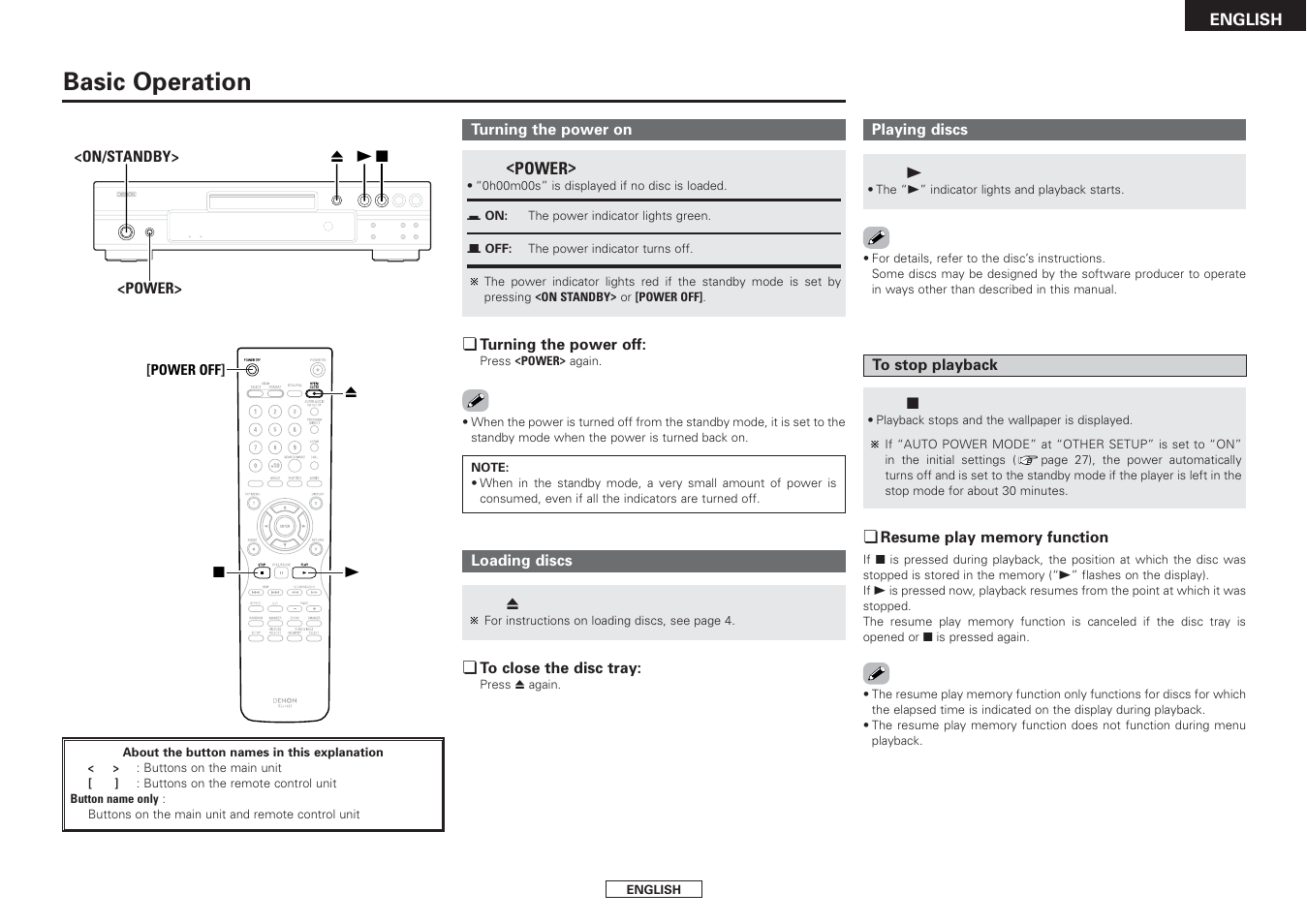 Basic operation | Denon DVD-2930CI User Manual | Page 35 / 52