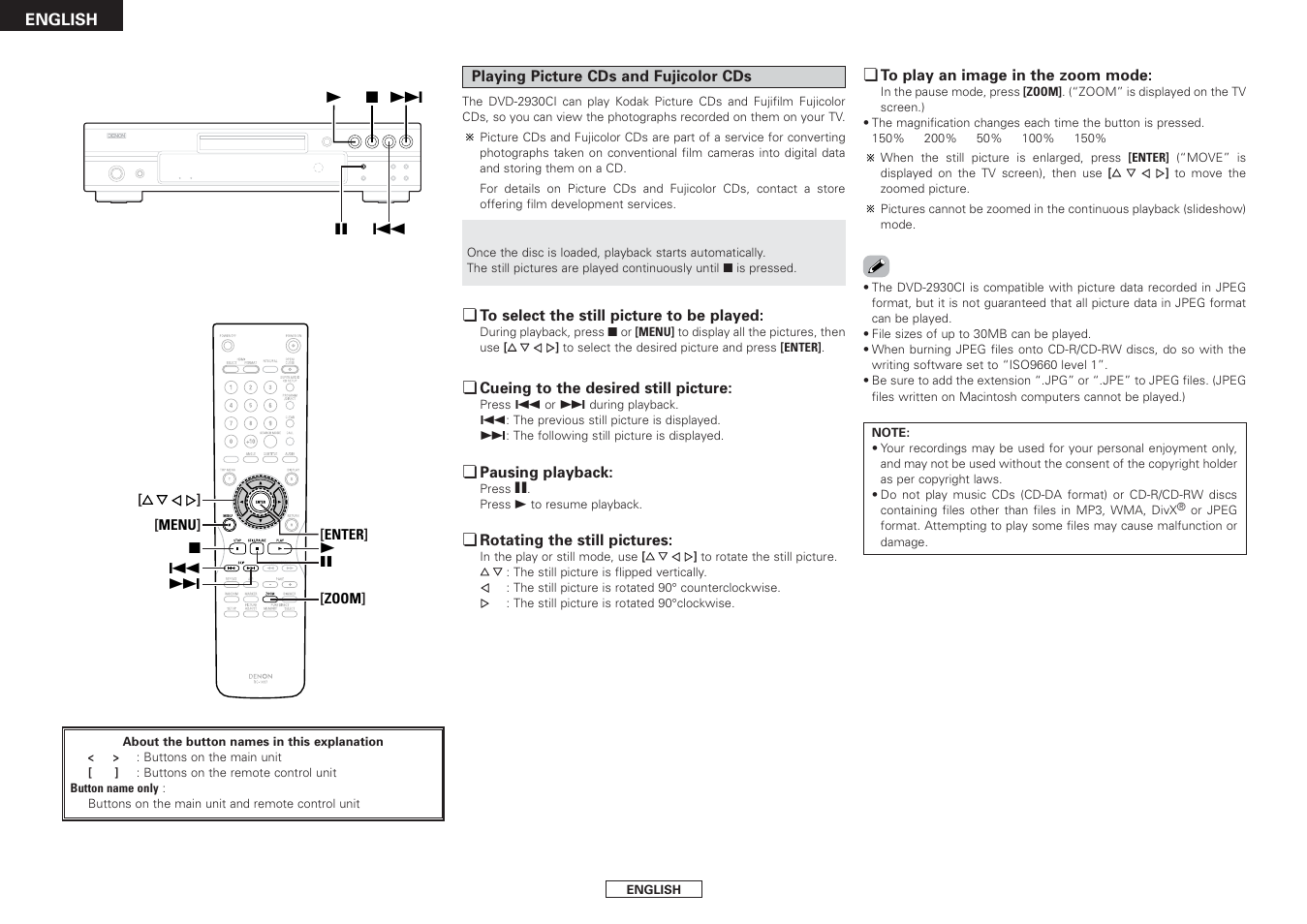 Denon DVD-2930CI User Manual | Page 42 / 52