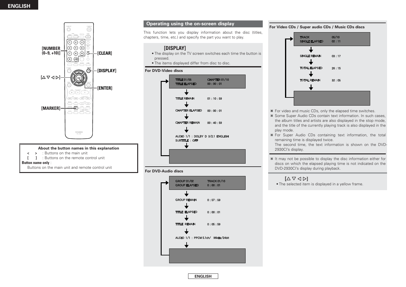 Denon DVD-2930CI User Manual | Page 46 / 52