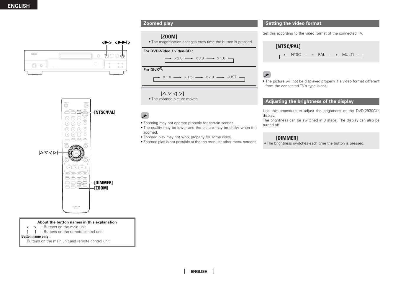 Denon DVD-2930CI User Manual | Page 48 / 52