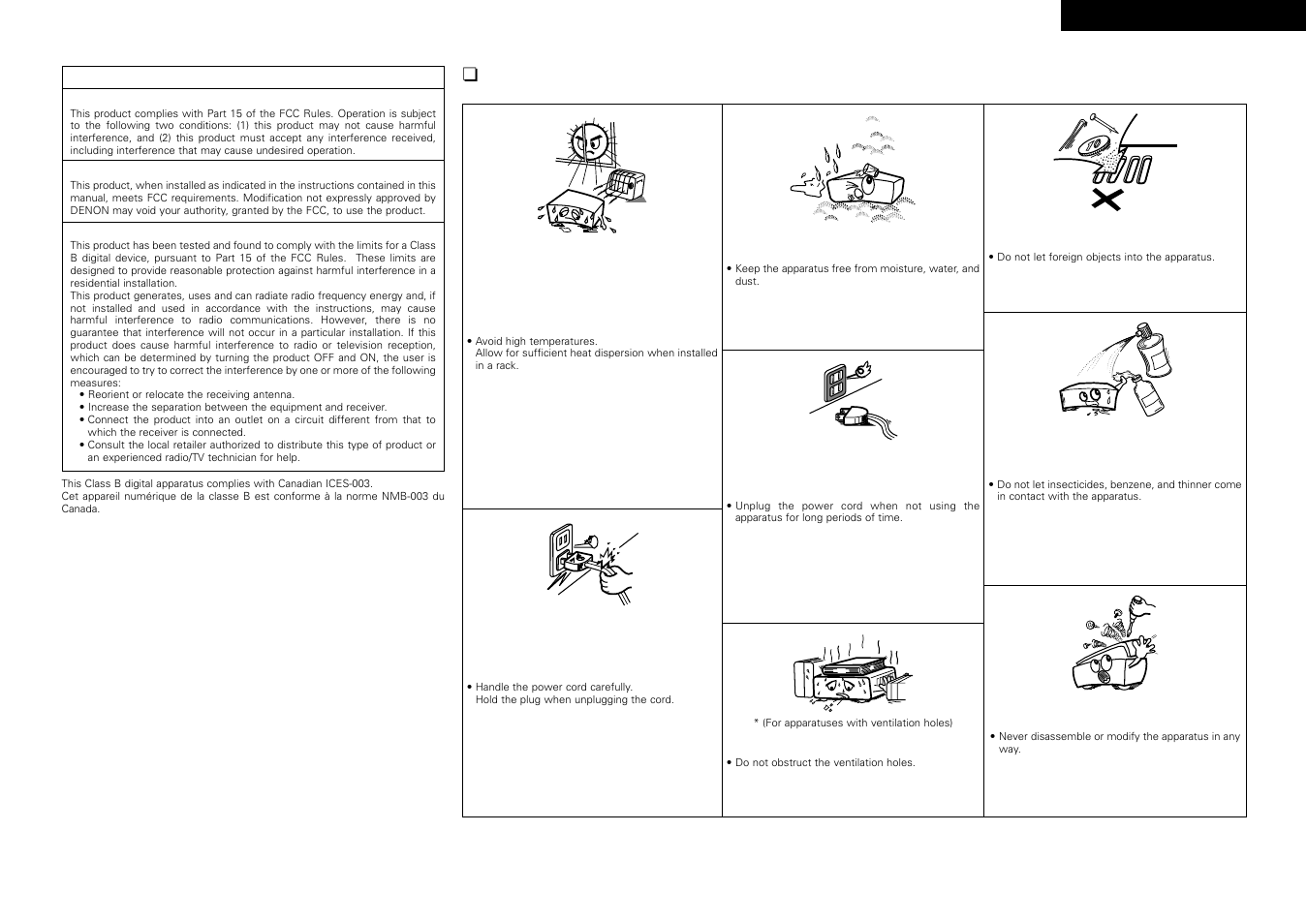 English | Denon AVR-587 User Manual | Page 3 / 60