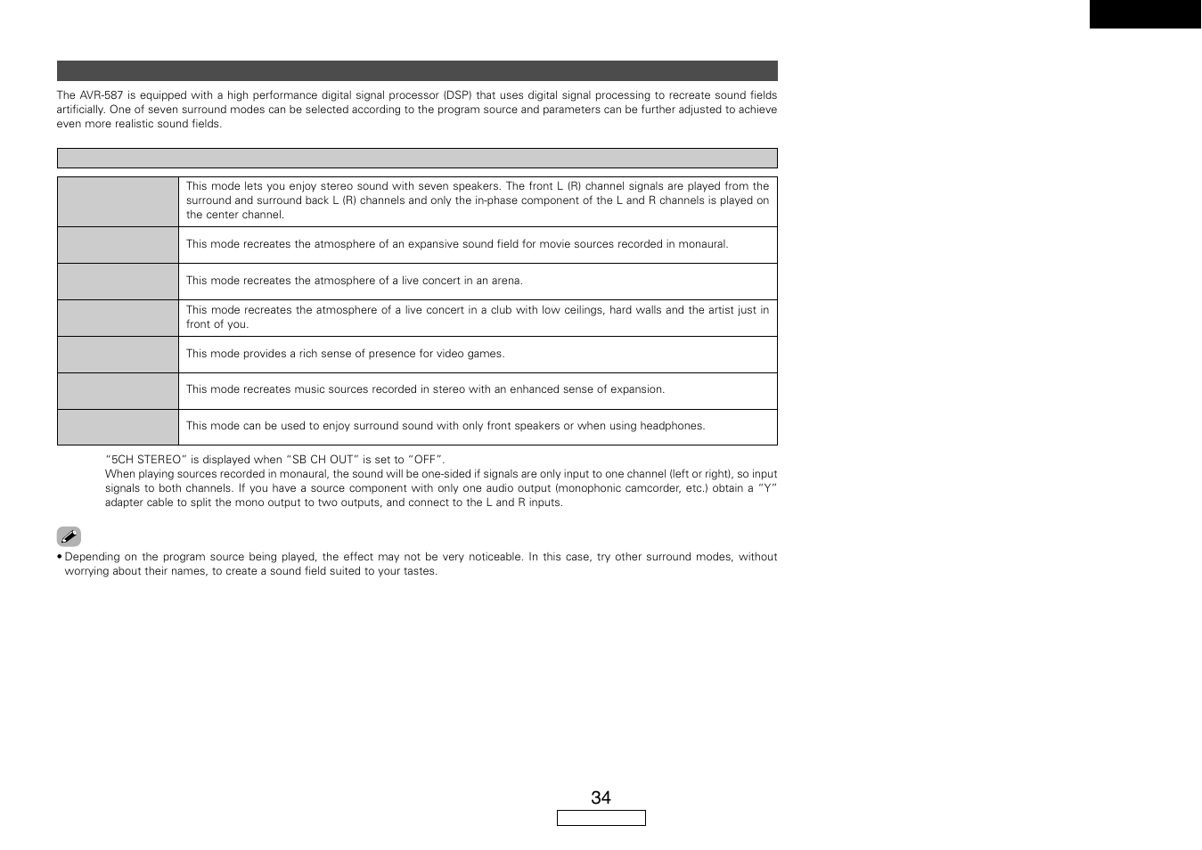 Denon AVR-587 User Manual | Page 37 / 60