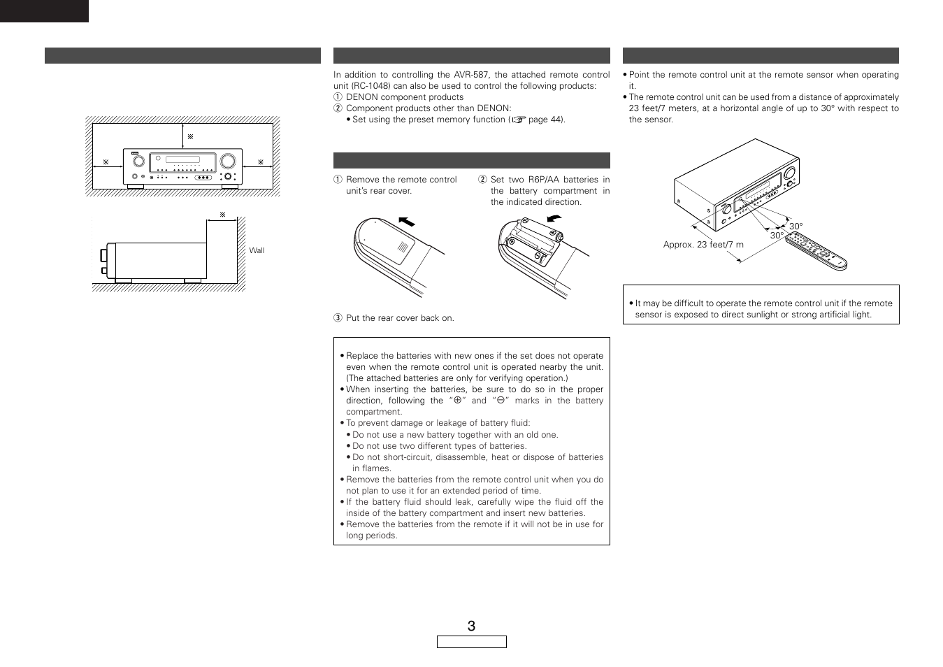 Denon AVR-587 User Manual | Page 6 / 60