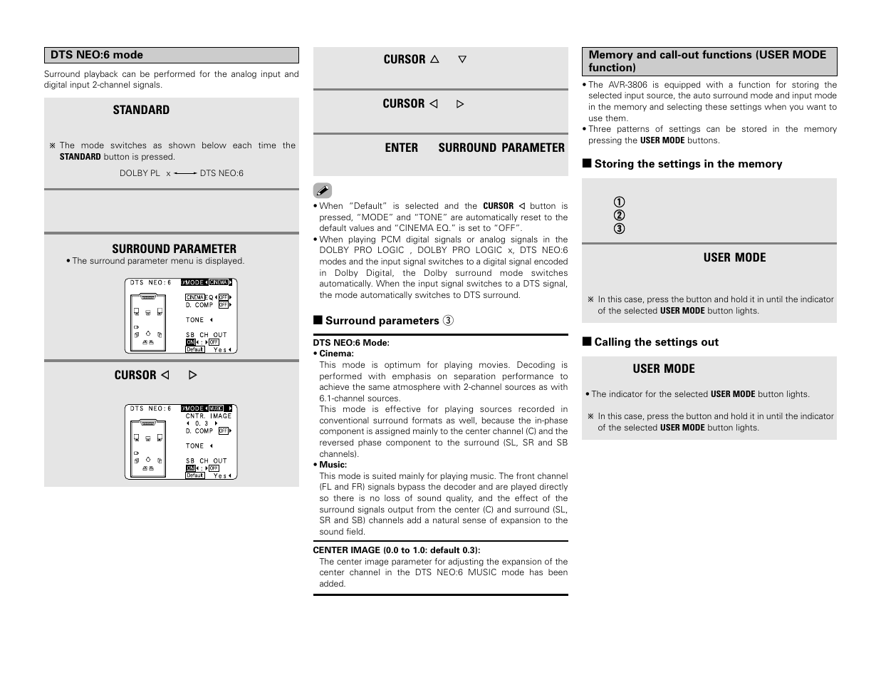 Denon AVR-3806 User Manual | Page 43 / 142