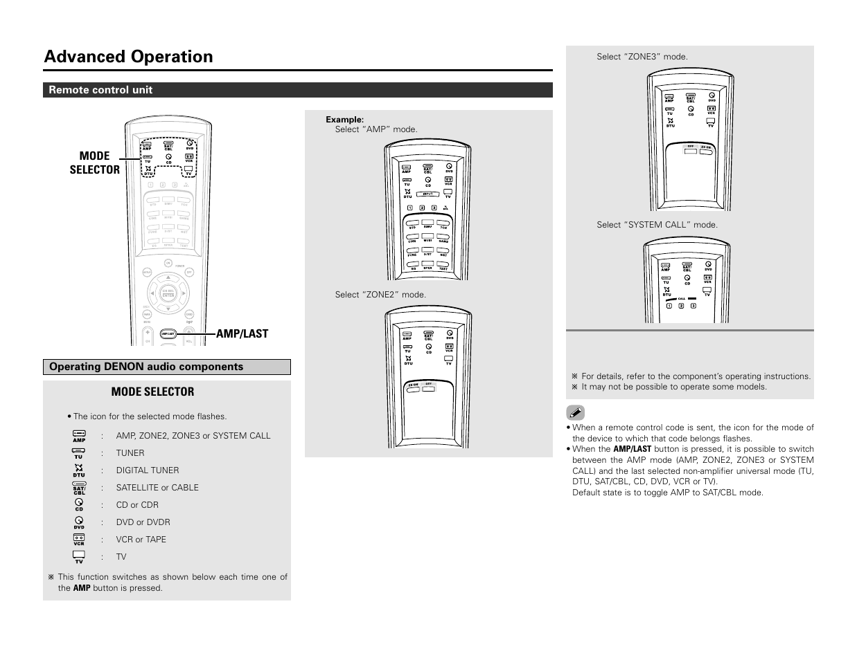 Advanced operation | Denon AVR-3806 User Manual | Page 52 / 142