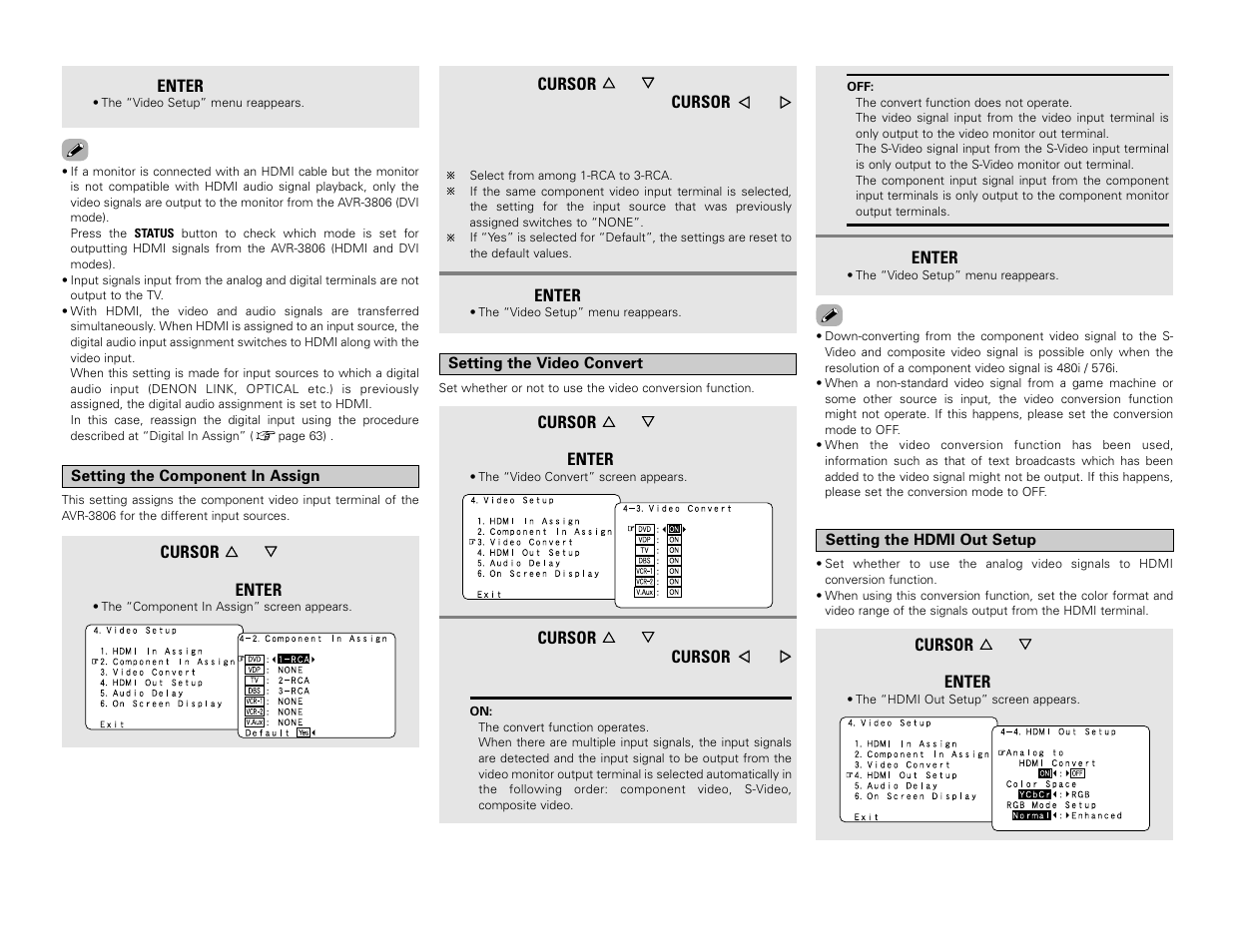 Denon AVR-3806 User Manual | Page 72 / 142