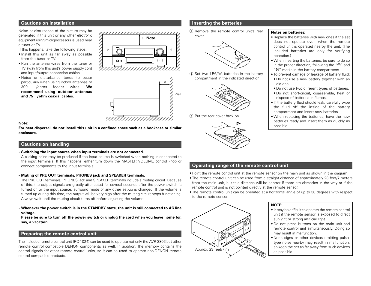 Denon AVR-3806 User Manual | Page 8 / 142