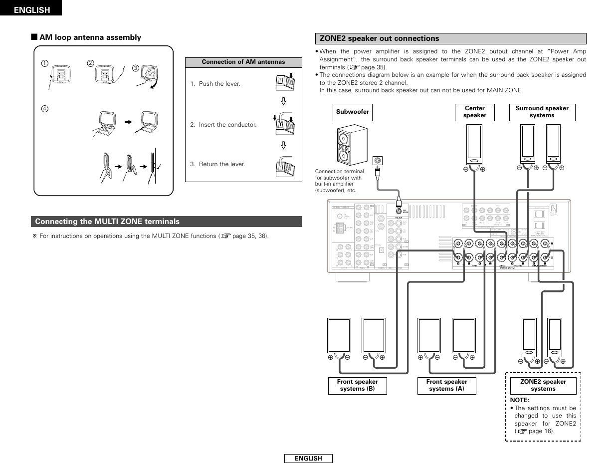 Denon AVR-486 User Manual | Page 14 / 53