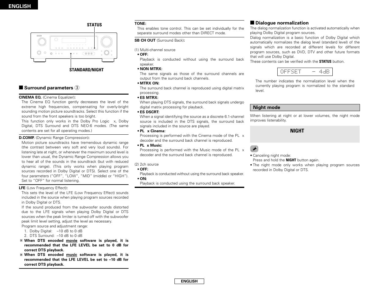 Denon AVR-486 User Manual | Page 28 / 53