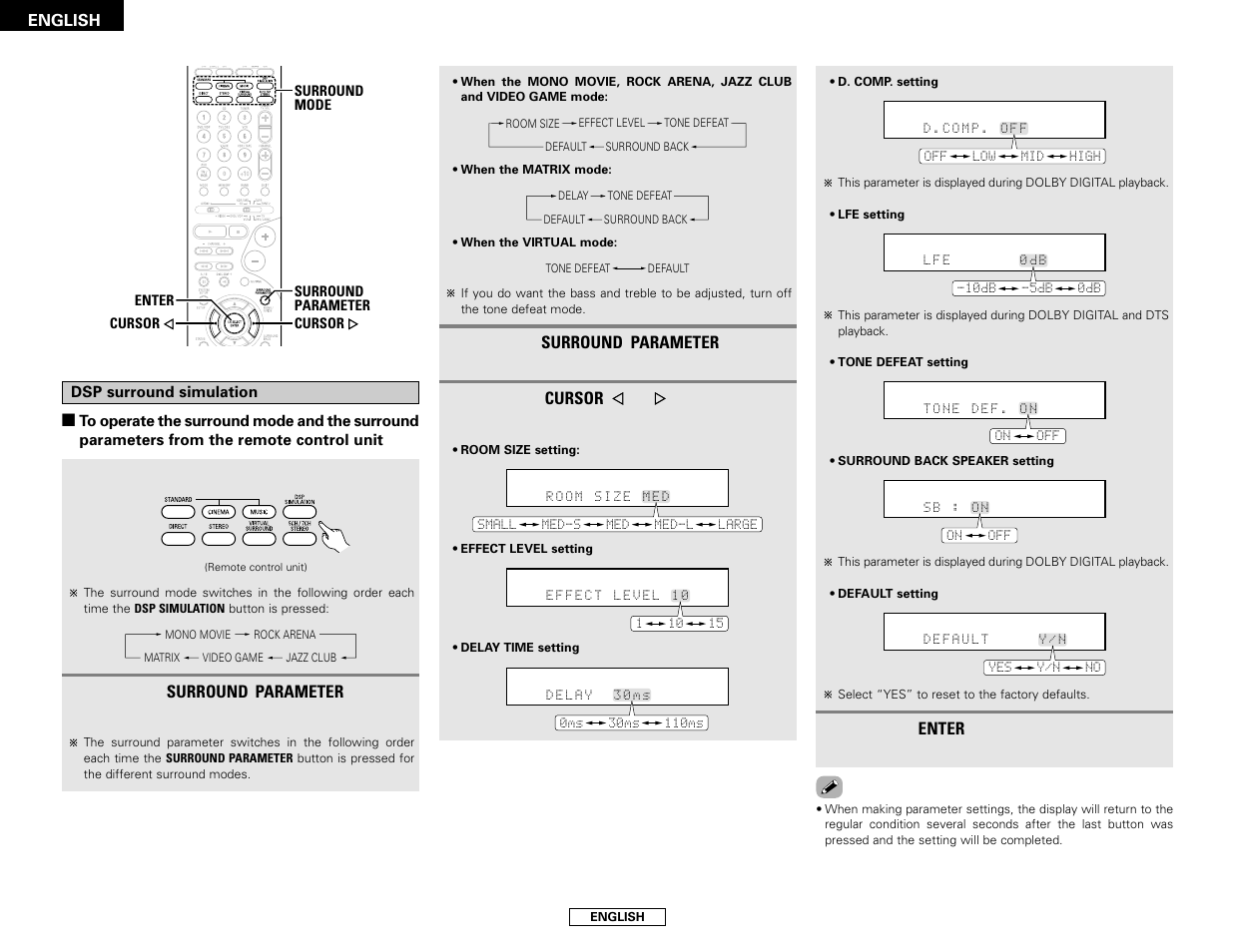 Denon AVR-486 User Manual | Page 30 / 53