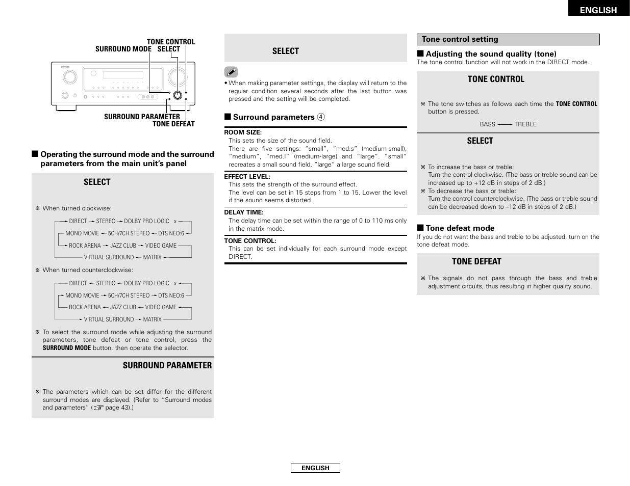 Denon AVR-486 User Manual | Page 31 / 53